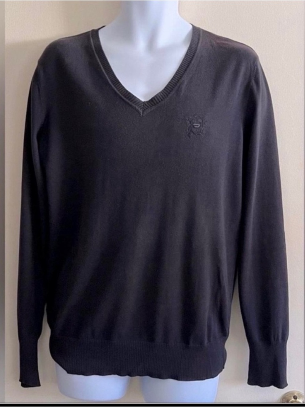 Diesel Navy Blue V-Neck Sweater